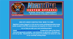 Desktop Screenshot of nightowlcustomapparel.com