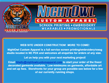 Tablet Screenshot of nightowlcustomapparel.com